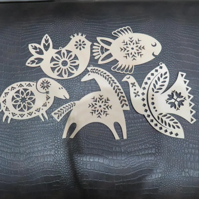 Набор резных фигурок из дерева «Ажурная сказка» (5шт, 10-12 см)